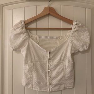 Puff Sleeve Crop Top